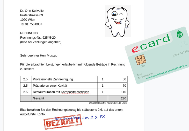 B1 Prüfung Brief Zahnartz