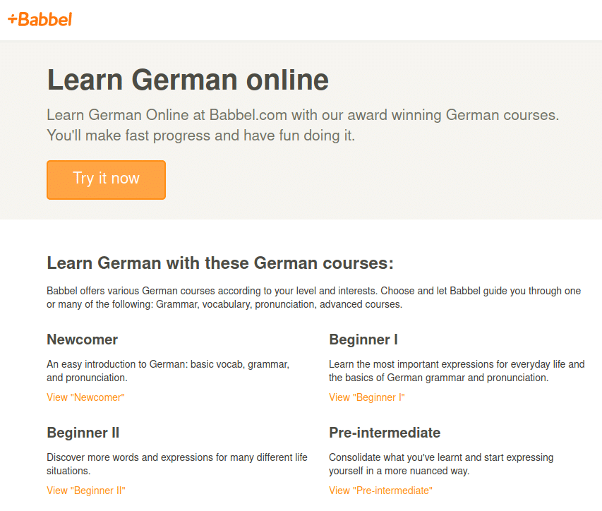 Deutsch lernen Online - Babbel